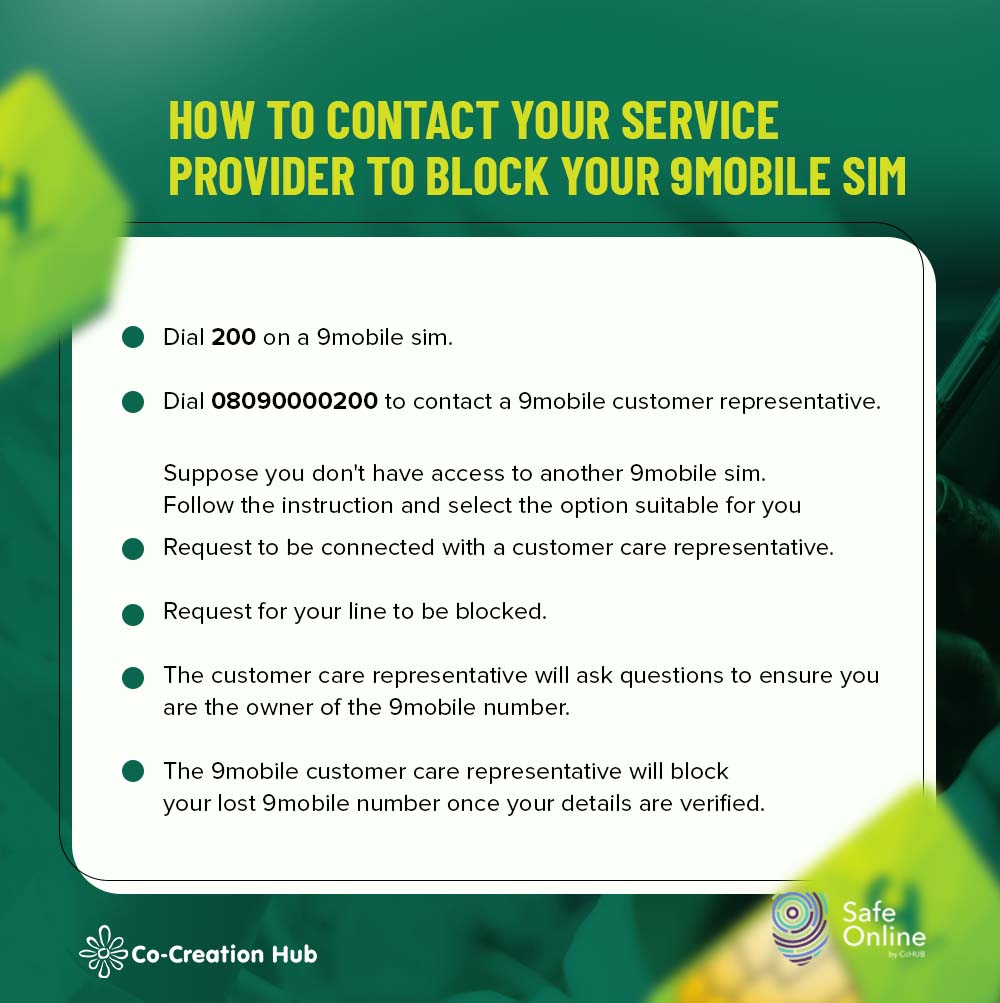 How to block a 9mobile sim