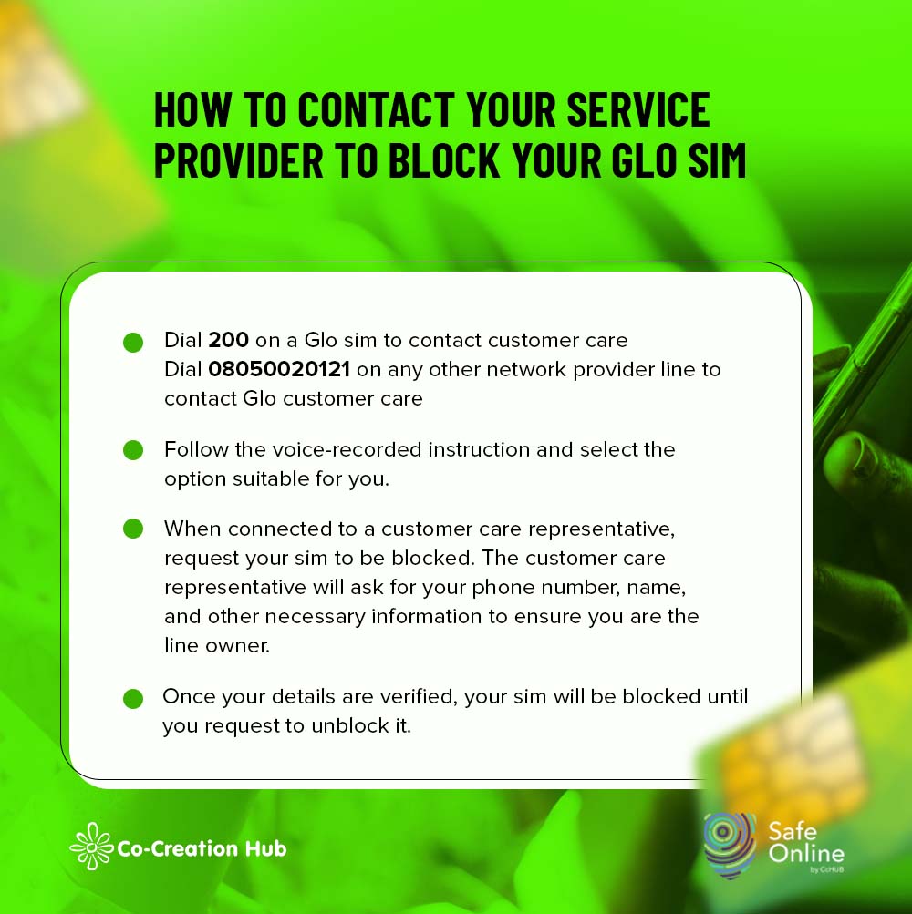 How to block a glo sim
